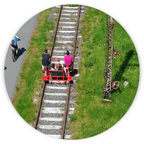 Railbike-Abenteuer mitten in der Natur